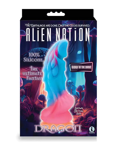 Alien Nation Realistic Dildo | Glow in the Dark Big Dildo | Suction Cup Dildo Icon Brands INC