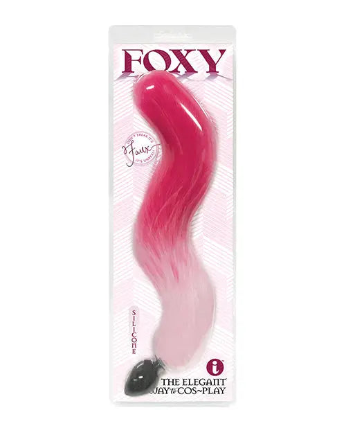 Foxy Fox Tail Silicone Butt Plug - Pink Gradient Icon Brands INC