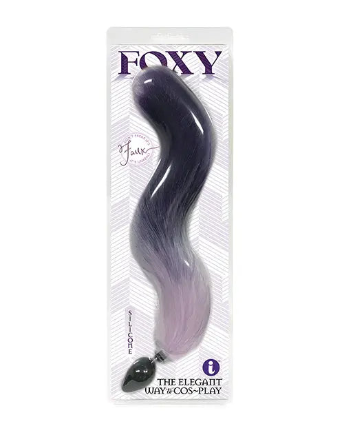 Foxy Fox Tail Silicone Butt Plug - Purple Gradient Icon Brands INC