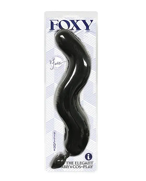 Foxy Fox Tail Silicone Butt Plug - Black Icon Brands INC
