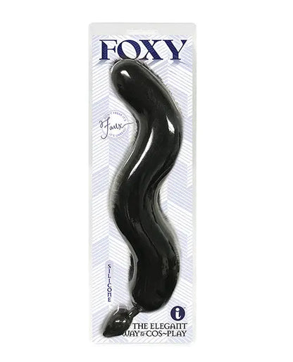 Foxy Fox Tail Silicone Butt Plug - Black Icon Brands INC