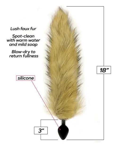 Foxy Fox Tail Silicone Butt Plug - Gold Icon Brands INC