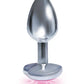 9's The Silver Starter Bejeweled Heart Stainless Steel Plug - Pink Icon Brands INC