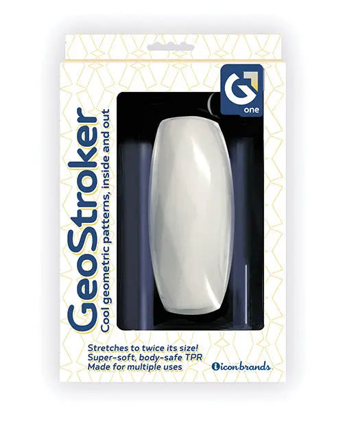 GeoStroker One 5" Ultra-Soft TPR Stroker - White Icon Brands INC