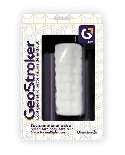 GeoStroker Two 5" Ultra-Soft TPR Stroker - White Icon Brands INC