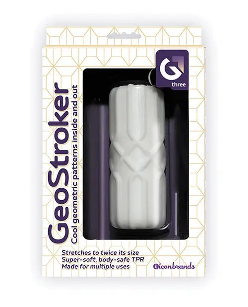 GeoStroker Three 5" Ultra-Soft TPR Stroker - White Icon Brands INC