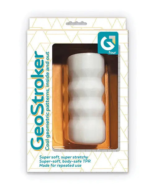 GeoStroker Four 5" Ultra-Soft Stroker - White Icon Brands INC