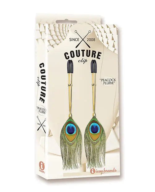 Couture Clips Luxury Nipple Clamps - Peacock Plume Icon Brands INC