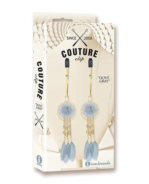Couture Clips Luxury Nipple Clamps - Dove Gray Icon Brands INC