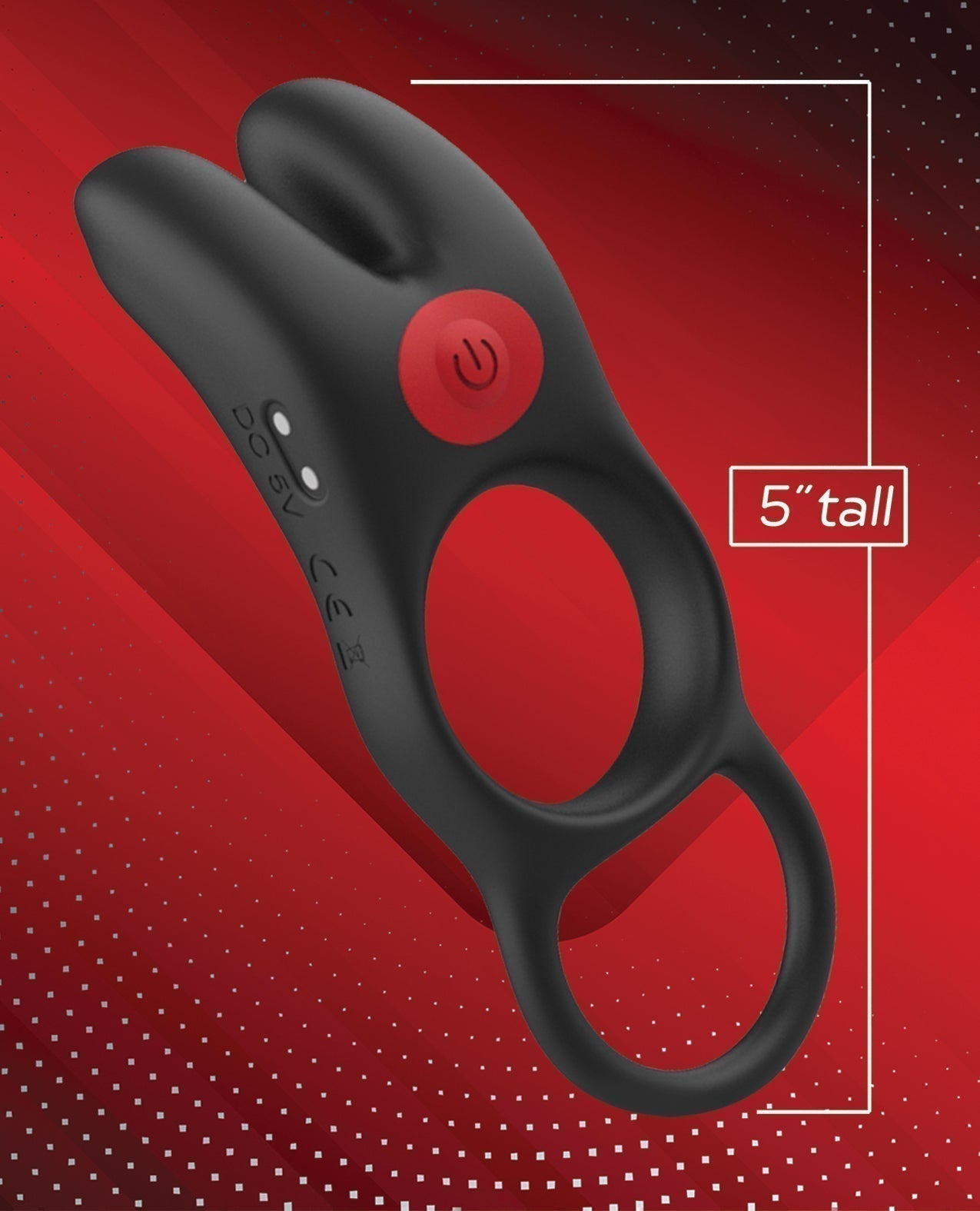 Massive Red Dot Cock Ring V1 - Black Icon Brands INC