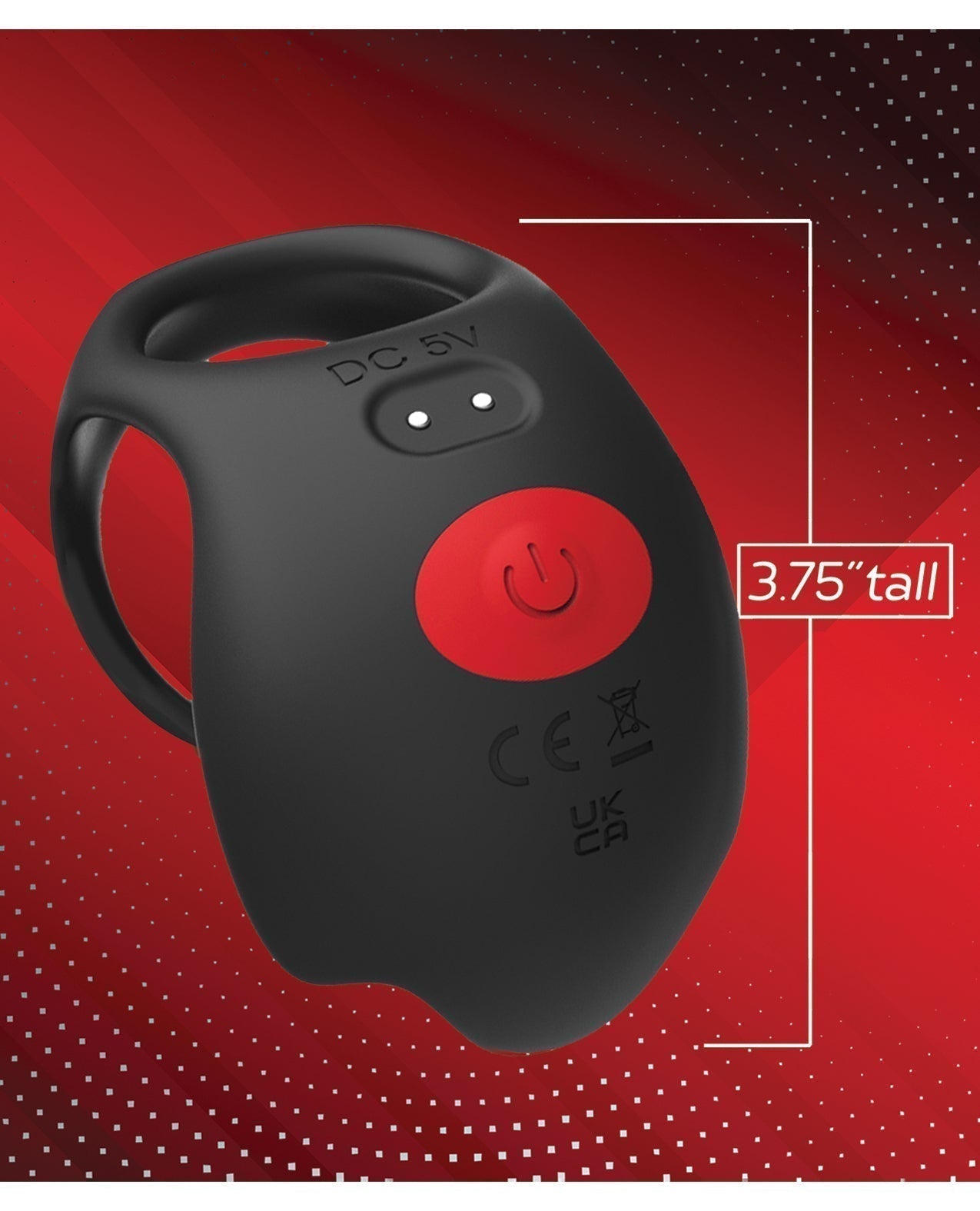 Massive Red Dot Cock Ring V3 - Black Icon Brands INC