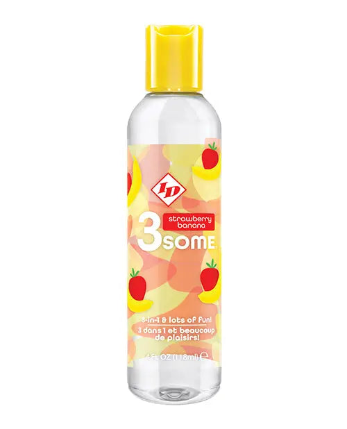 ID 3some 3 in 1 Lubricant - 4 oz Strawberry Banana Westridge Laboratories