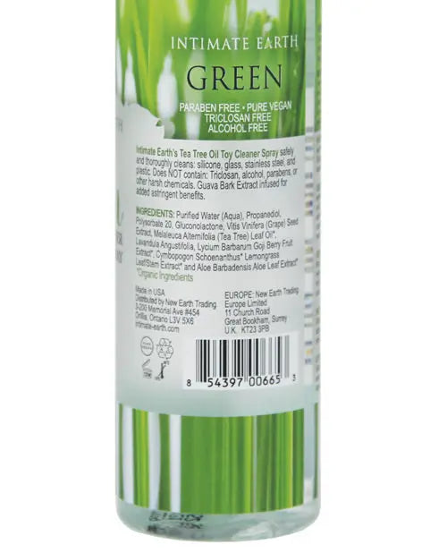 Intimate Earth Toy Cleaner Spray - 4.2 oz Green Tea Tree Oil New Earth Trading LLC