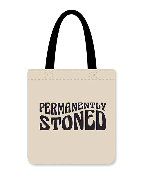 Permanently Stoned Reusable Tote - Black/White Kush Kards LLC