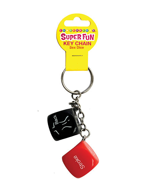 Super Fun Sex Dice Key Chain - Multi Color Little Genie Productions LLC