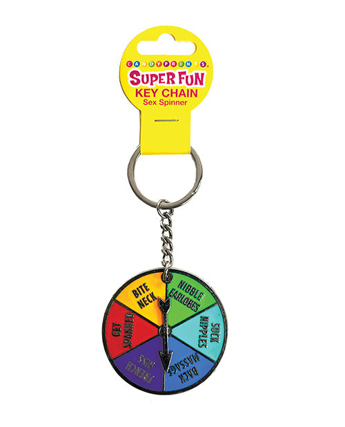 Super Fun Sex Spinner Key Chain - Multi Color Little Genie Productions LLC