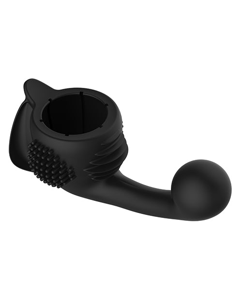 Lovense Domi Flexible Rechargeable Mini Wand Female Attachment - Black Hytto Pte. Ltd.