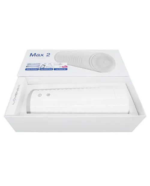 Lovense Max 2 Rechargeable Male Masturbator w/ White Case - Clear Sleeve Hytto Pte. Ltd.