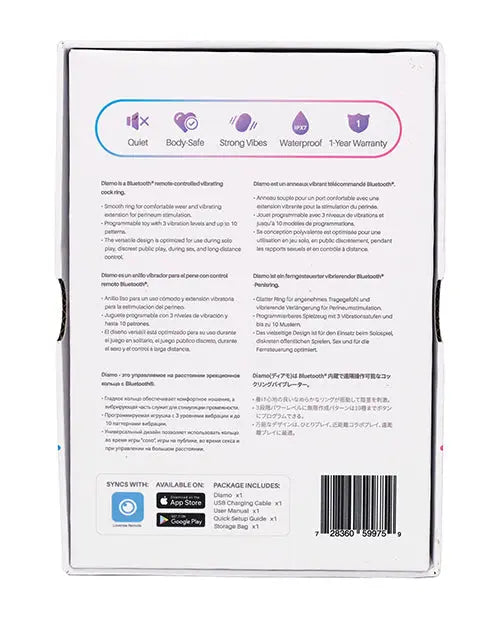 Lovense Diamo Cock Ring - Black Hytto Pte. Ltd.