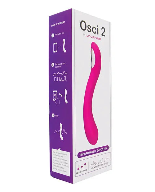 Lovense Bluetooth Vibrator | Osci 2 Oscillating G Spot Vibrator | Pink App Controlled Vibrator Hytto Pte. Ltd.