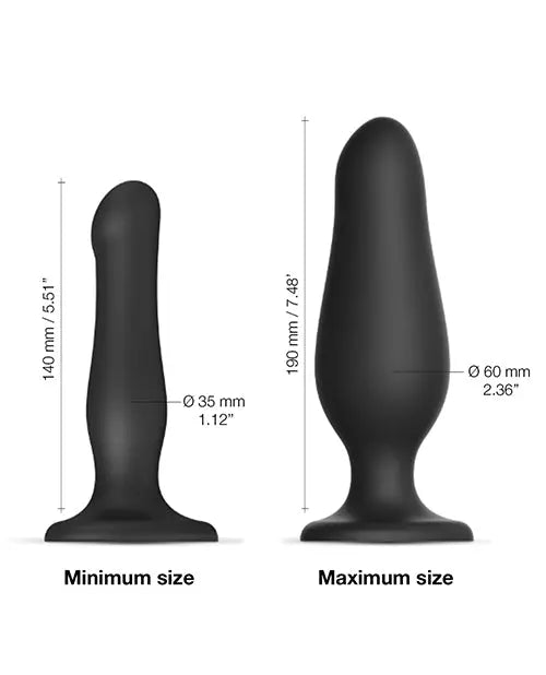 Strap on Me Inflatable Dildo Plug - Black Lovely Planet