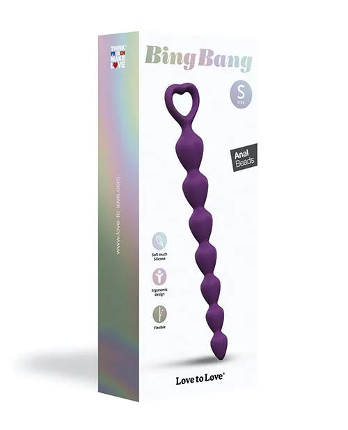 Love to Love Bing Bang Anal Beads - Violet Small Lovely Planet