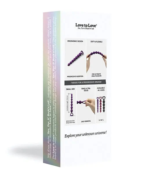 Love to Love Bing Bang Anal Beads - Violet Small Lovely Planet