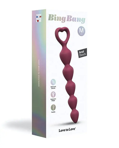 Love to Love Bing Bang Anal Beads - Prune Medium Lovely Planet