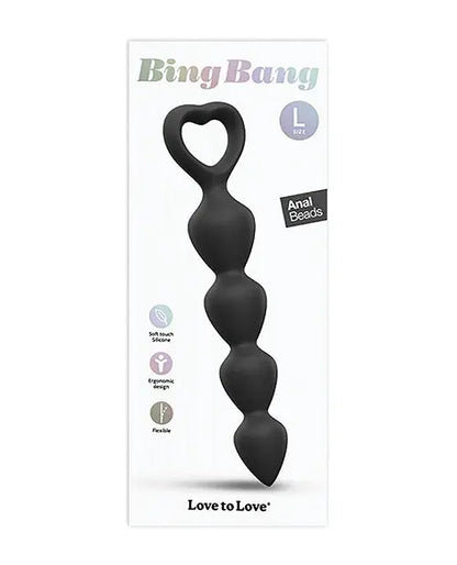 Love to Love Bing Bang Anal Bead - Black Onyx Large Lovely Planet