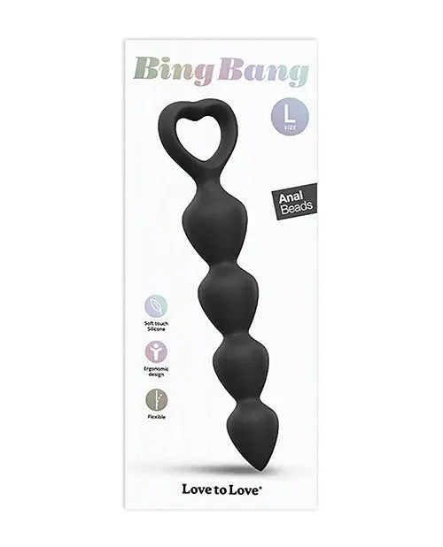 Love to Love Bing Bang Anal Bead - Black Onyx Large Lovely Planet