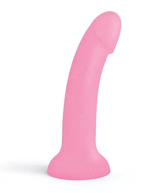Love to Love Anal Dildo | Curved Suction Cup Dildo | Dildolls Glitzy Glitter Pink Dildo Lovely Planet