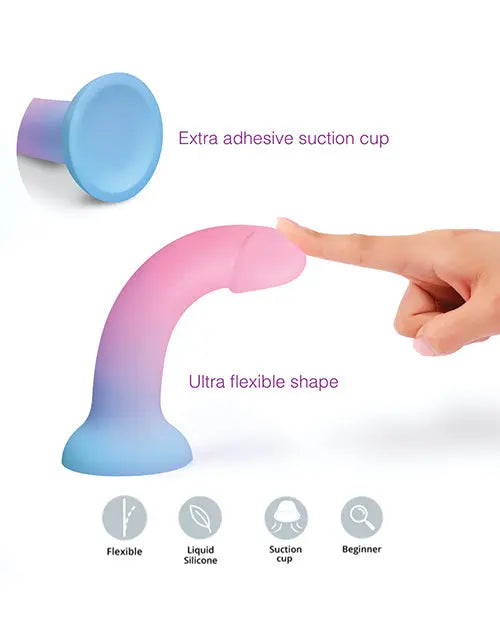Love to Love Anal Dildo | Curved Suction Cup Dildo | Dildolls Utopia Liquid Silicone Dildo Lovely Planet
