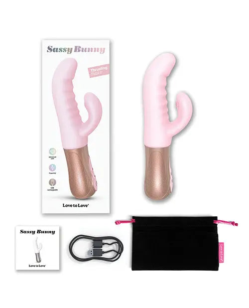 Love to Love G Spot Vibrator | Sassy Bunny Thrusting Vibrator | Pink Rabbit Vibrator | Best Vibrator for Women Lovely Planet