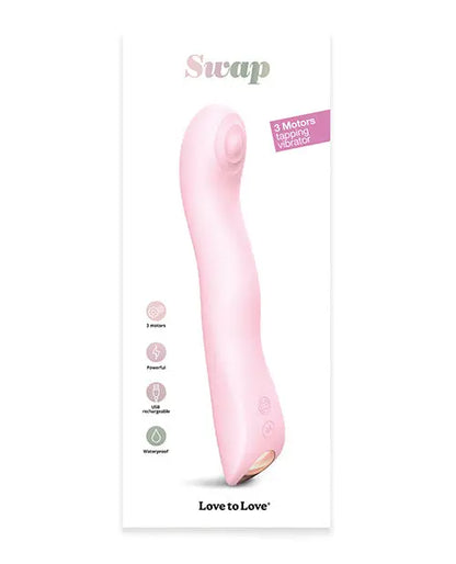 Love to Love Swap Tapping Vibrator - Baby Pink Lovely Planet