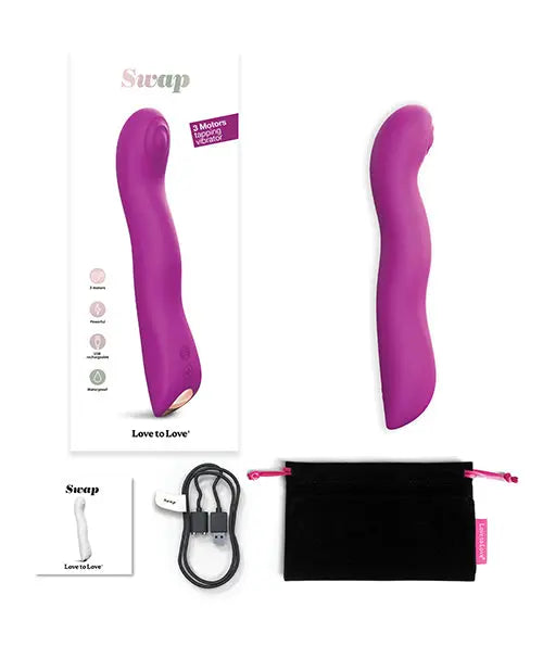 Love to Love Swap Tapping Vibrator - Sweet Orchid Lovely Planet