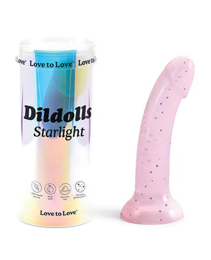 Love to Love Anal Dildo | Curved Suction Cup Dildo | Dildolls Starlight Pink Dildo Lovely Planet