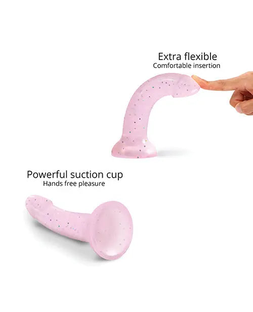 Love to Love Anal Dildo | Curved Suction Cup Dildo | Dildolls Starlight Pink Dildo Lovely Planet