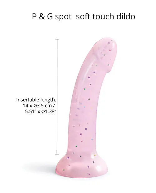Love to Love Anal Dildo | Curved Suction Cup Dildo | Dildolls Starlight Pink Dildo Lovely Planet