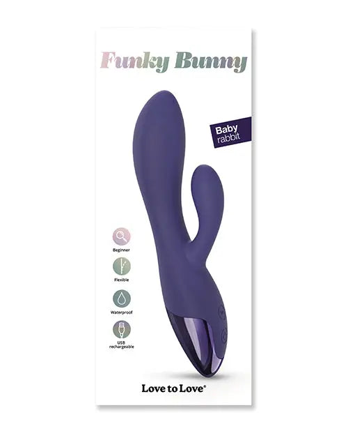 Love to Love G Spot Vibrator | Funky Bunny Clit Vibrator | Small Rabbit Vibrator | Midnight Indigo Lovely Planet