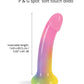 Love to Love Suction Cup Dildo | Glitter Silicone Rainbow Anal Dildo | Dildolls Stargazer Gradient Lovely Planet