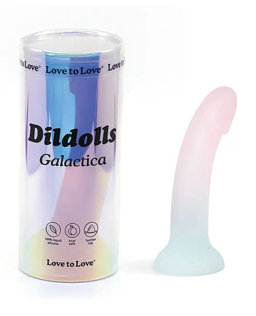 Love to Love Anal Dildo | Silicone Dildolls Galactica Suction Cup Dildo | Unicorn Color Glitter Lovely Planet