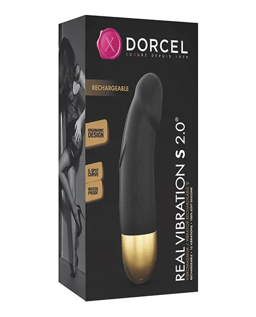 Dorcel Real Vibration S 6" Rechargeable Vibrator 2.0 - Gold Lovely Planet