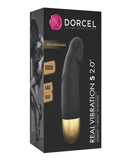 Dorcel Real Vibration S 6" Rechargeable Vibrator 2.0 - Gold Lovely Planet
