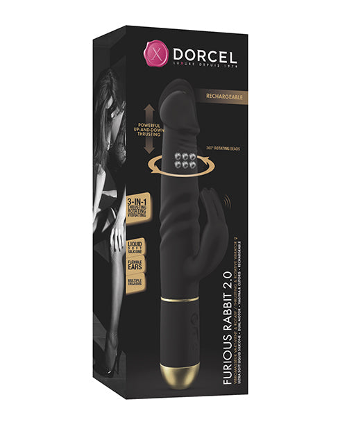 Dorcel Thrusting Vibrator | Spinning Furious G Spot Vibrator | Rabbit Vibrator 2.0 | Black Clit Vibrator | Best Vibrator for Women Lovely Planet