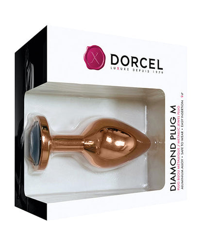 Dorcel Aluminium Bejeweled Diamond Plug - Rose Gold Medium Lovely Planet