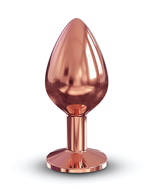 Dorcel Aluminium Bejeweled Diamond Plug - Rose Gold Medium Lovely Planet