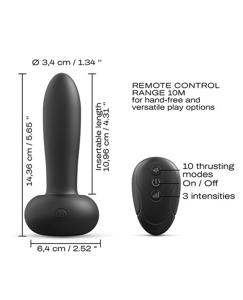 Dorcel Deep Thrusting Vibrator | Black Remote Control Vibrator | Vaginal Anal Vibrator | Best Vibrator for Women Lovely Planet