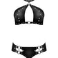 Lust Juno Top w/Velcro Choker Neck & Mini Short Black  S/M