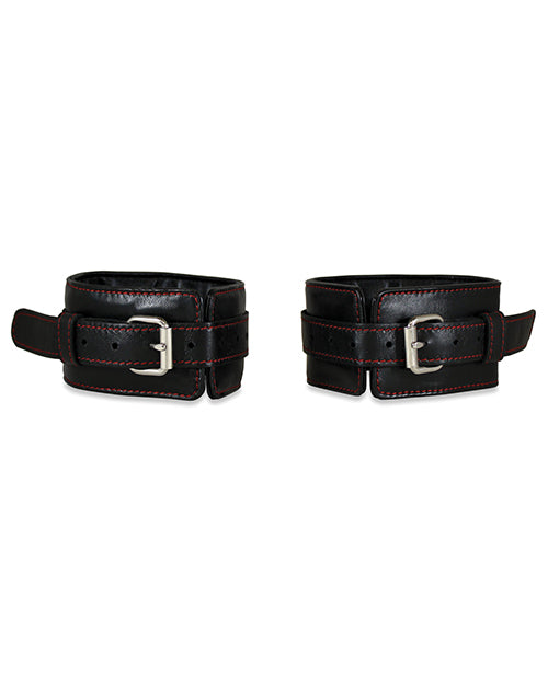 Sultra Lambskin Ankle Cuffs - Black Sultra Leather