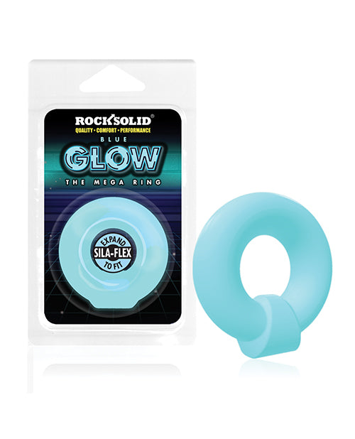 Rock Solid Glow in the Dark Mega Ring - Blue Doc Johnson